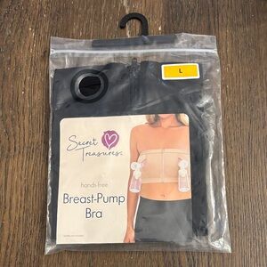 Secret Treasures Black Breast Pump Bra. Size L